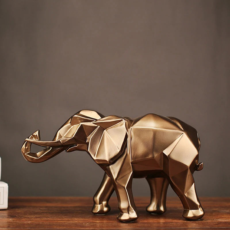 Gold Elephant- Estátua Para Decoração