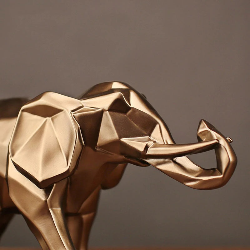 Gold Elephant- Estátua Para Decoração